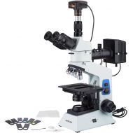 [아마존베스트]AmScope 40x-800x Polarizing Metallurgical Microscope w Top and Bottom Lights + 18MP USB3.0 Camera