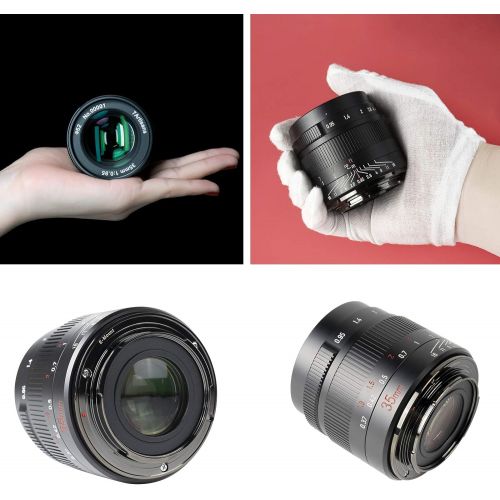  7artisans 35mm F0.95 Fuji FX-Mount APS-C Lens 35mm Ultra-Thin Camera Lens Full Frame MF Wide-Angle Lens for Fujifilm X-A1 X-A10 X-A2 X-A3 X-A5 X-A7 X-T1 X-T10 X-T2 X-T20 X-T3 X-T30