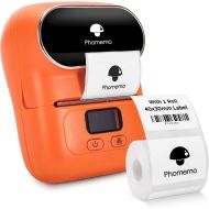 [아마존베스트]Phomemo M110S Mini Label Maker- Bluetooth Thermal Label Printer Maker for Barcode, Clothing, Jewelry, Retail, Mailing, Business, Compatible with Android & iOS, Orange
