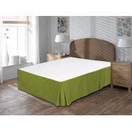 Lushness_Linen Hotel Collection 800TC Bedskirt 16 Drop Length 100% Egyptian Cotton Queen Size Moss Solid