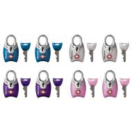 Master Lock 4689T TSA Accepted Padlocks with Keys 6-Pack,Assorted Colors