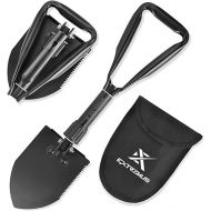 Extremus Folding Shovel- Heavy Duty Carbon Steel Military Shovel, Mini Portable Camping Shovel, Entrenching Tool for Off Road, Hiking, Digging Dirt, Sand, Mud & Snow