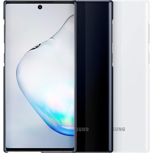 삼성 Samsung EF-KN970CBEGUS Galaxy Note10 Case, LED Back Protective Cover - Black (US Version with Warranty), White