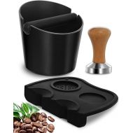 Gevi Coffee Knock Box for Espresso Coffee Machine,Espresso Machine with Steamer,51mm Wooden Handle Stainless Steel Calibrated Espresso Tamper Espresso Maker with Milk Frother for 3 PCS Coffee Set