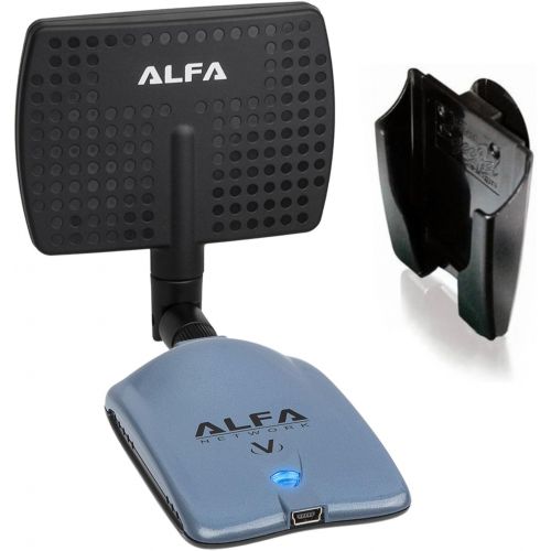  ALFA Alfa AWUS036NHV 802.11n High Power 5000mW Wireless-N USB Wi-Fi adapter wRemovable 7dBi Panel Antenna & Suction Cup Mount - 802.11 BGN - 150Mbps