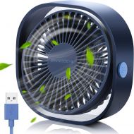 [아마존베스트]SmartDevil Small Personal USB Desk Fan,3 Speeds Portable Desktop Table Cooling Fan Powered by USB,Strong Wind,Quiet Operation,for Home Office Car Outdoor Travel (Navy Blue)