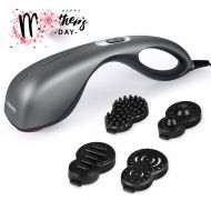 Naipo Handheld Back Massager Deep Tissue for Muscles, Foot, Neck, Shoulder, Leg, Calf Pain Relief - Electric Percussion Full Body Massage with Portable Heating Design