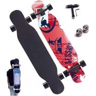 EEGUAI Skateboard, Skateboards for Beginners, Kids & Adults, 42Inch 9Layer Maple Double Kick Pro Skateboard for Sports & Outdoors (Color : A)