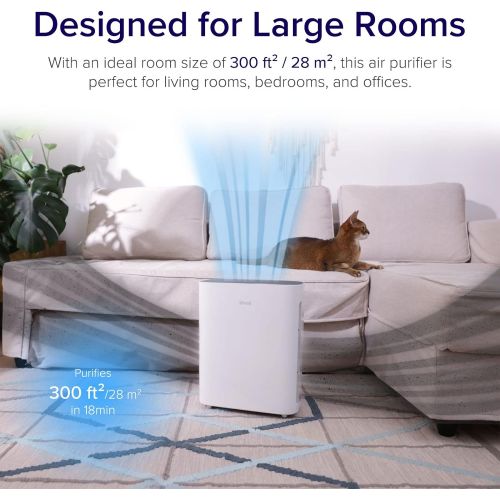  [아마존베스트]LEVOIT Air Purifier for Home Large Room, H13 True HEPA Filter Cleaner for Allergies and Pets, Smokers, Mold, Pollen, Dust, Quiet Odor Eliminators for Bedroom, Vital 100, 1-Pack, Wh
