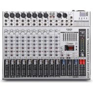[아마존베스트]G-MARK GMX1200 Professional audio mixer micriophone console dj Music Studio 12 channels 8 mono 4 stereo 7 brand EQ 16 effect USB play