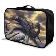 HFXFM Fantasy Dragon Travel Pouch Carry-on Duffel Bag Waterproof Portable Luggage Bag Attach to Suitcase