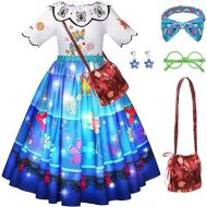 Meland Princess Dresses for Girls - Light Up Princess Costume for Girls with Headband Halloween Costumes for Girls 3-8