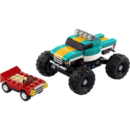  LEGO Creator 3in1 Monster Truck Toy 31101 Cool Building Kit for Kids, New 2020 (163 Pieces)