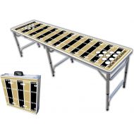 PartyPongTables.com 8-Foot Professional Beer Pong Table w/Optional Cup Holes - New Oreans Football Field Graphic