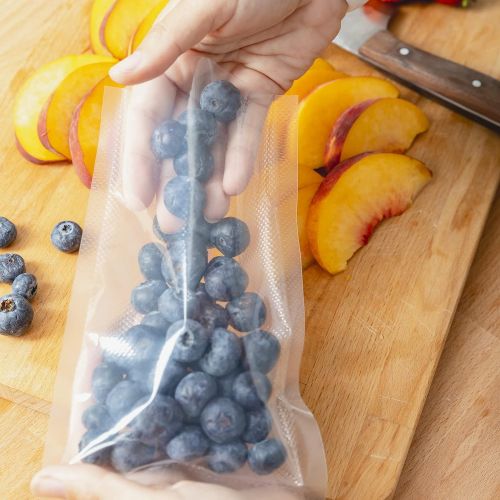  Avid Armor 100 SMALL Pint Vacuum Sealer Bags Size 5 x 8 for Food Saver, Seal a Meal Type and Sous Vide, BPA Free Heavy Duty Commercial Grade, Pre-Cut Embossed Storage Bag Universal Design Avi