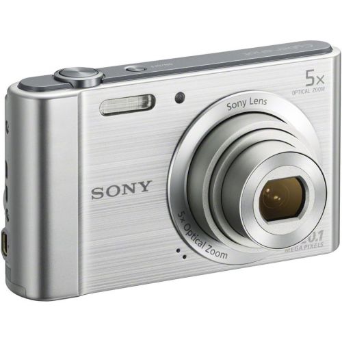 소니 Sony (DSCW800) 20.1 MP Digital Camera (Silver)