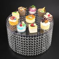 Www.Beadingsupplys.com Clear Wedding Cake Stand Chandelier Style, acrylic Crystal chandelier cake stand 13.5