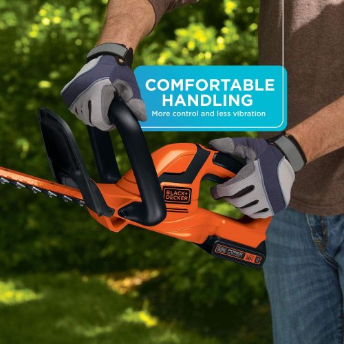  BLACK+DECKER 20V MAX Cordless Hedge Trimmer, 22-Inch, Tool Only (LHT2220B),MEDIUM