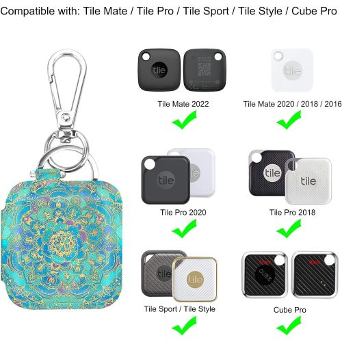  [아마존베스트]Fintie Case for Tile Mate/Tile Pro/Tile Sport/Tile Style/Cube Pro Key Finder, Vegan Leather Protective Cover for 2020 2018 and All Generations Tile