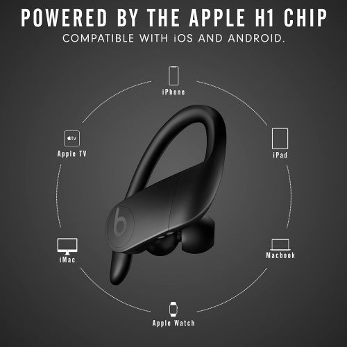 비츠 Powerbeats Pro Wireless Earbuds - Apple H1 Headphone Chip, Class 1 Bluetooth Headphones, 9 Hours of Listening Time, Sweat Resistant, Built-in Microphone - Black