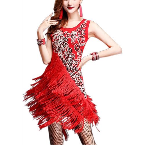  Whitewed Bling Fringe 20s Flapper Great Gatsby Dance Theme Style Costume Dress