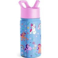 Simple Modern My Little Pony Kids Water Bottle with Straw Lid | Reusable Insulated Stainless Steel Cup for School | Summit Collection | 14oz, My Little Pony Garden of Rainbows
