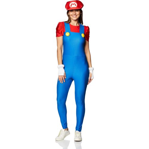  할로윈 용품Disguise Womens Nintendo Super Mario Bros.Mario Female Deluxe Costume