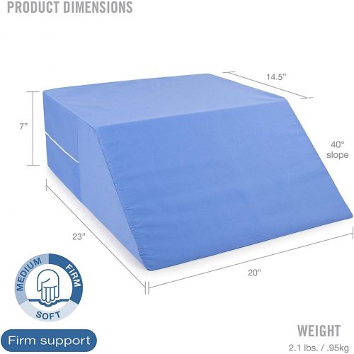 MABIS DMI Healthcare DMI Ortho Bed Wedge Elevated Leg Pillow, Supportive Foam Wedge Pillow for Elevating Legs, Improved Circulation, Reducing Back Pain, Post Surgery and...