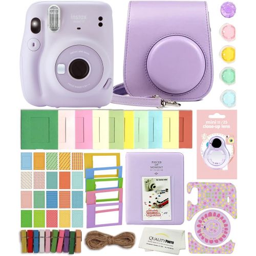 후지필름 Fujifilm Instax Mini 11 Instant Camera with Case, Album and More Accessory Kit (Lilac Purple)