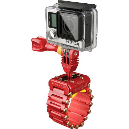  iSHOXS Hell Rider - Universelle Aluminium Actioncam Halterung fuer Rohre und Lenker mit 15-42mm Durchmesser passend fuer GoPro und kompatible Kameras