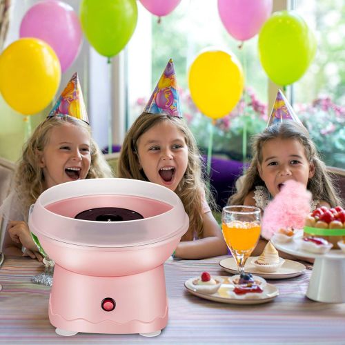  Cotton Candy Machine for Kids,H HUKOER Candy Cotton Maker,Food Grade Splash-Proof Plate, Efficient Heating, One-button Start, Homemade Sweets for Parties,Gifts for Birthday Parties
