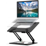 [아마존베스트]Pannon Laptop Stand, Ergonomic Adjustable Notebook Stand, Aluminum Portable Computer Riser with Heat-Vent Foldable Desktop Laptop Holder Compatible with MacBook Air Pro, All 10 to 17 Inch