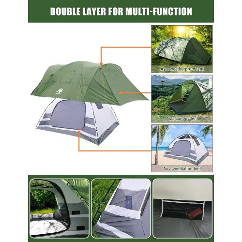  AYAMAYA Camping Tents for 6-8 Person and Hammock Underquilt