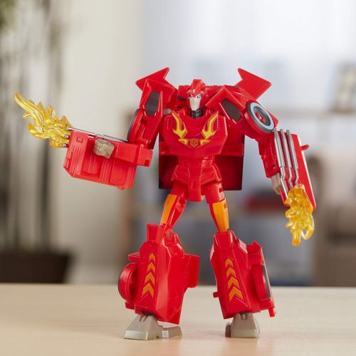 트랜스포머 Transformers Cyberverse Bumblebee Adventures Deluxe Class Hot Rod Action Figure Toy, with Build-A-Figure Piece, for Ages 6 and Up, 5-inch