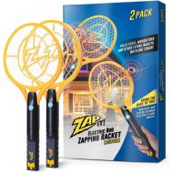 ZAP iT! Electric Fly Swatter Racket & Mosquito Zapper with Blue Light Attractant - High Duty 4,000 Volt Electric Bug Zapper Racket - Fly Killer USB Rechargeable Fly Zapper Indoor S
