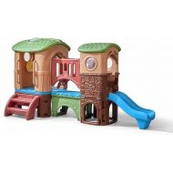 Step2 Clubhouse Climber Playset for Kids, Ages 2 -6 Years Old, Two Toddler Slides and Climbing Wall, Play Gym with Elevated Playhouse, Kids Outdoor Playground sets for Backyards
