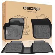 OEdRo oEdRo Floor Mats Fit for 2013-2016 Ford Fusion Energi/Titanium/Lincoln MKZ, Unique Black TPE All-Weather Guard Includes 1st and 2nd Row: Front, Rear, Full Set Liners