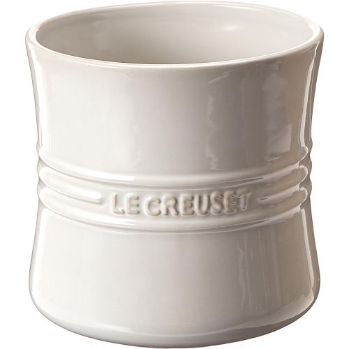 르크루제 Le Creuset Stoneware Utensil Crock, 2.75 qt., White