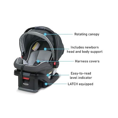 그라코 Graco SnugRide SnugLock 35 Infant Car Seat | Baby Car Seat, Tenley