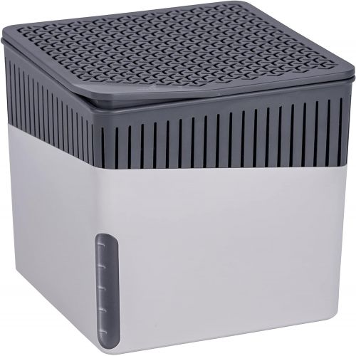  WENKO Portable Cube Dehumidifier, Moistre Absorber for Home, Closets, Safes and Cars Against Musty Smell and Mold, Grey