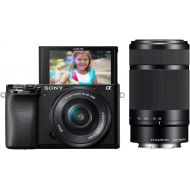 [아마존베스트]Sony Alpha A6100 Mirrorless Camera with 16-50mm and 55-210mm Zoom Lenses, ILCE6100Y/B, Black