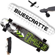 EEGUAI Skateboard Complete 7 Layer Maple Longboard Complete Cruiser for Cruising, Carving, Free-Style and Downhill (Color : B)
