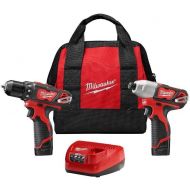 Milwaukee M12 12-Volt Lithium-Ion Cordless Drill Driver/Impact Driver Combo Kit (2-Tool) w/(2) 1.5Ah Batteries, Charger, Tool Bag