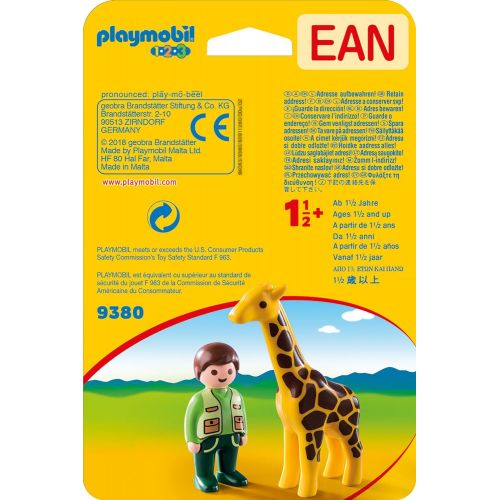 플레이모빌 Playmobil 9380 1.2.3 Zookeeper with Giraffe
