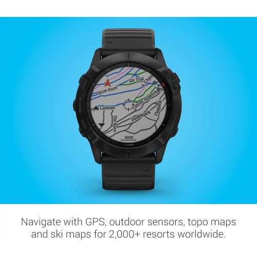 가민 [아마존베스트]Garmin fenix 6X Pro, Premium Multisport GPS Watch, Features Mapping, Music, Grade-Adjusted Pace Guidance and Pulse Ox Sensors, Black