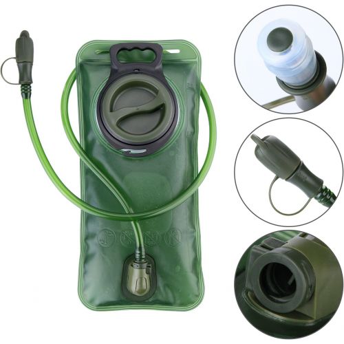  WADEO Hydration Bladder Leak Proof Water Reservoir 2L with Hydration Pack Cleaning Kit Tube Insulator Bite Valve Cover, BPA Free