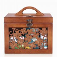 SLH Wooden Medicine Box Home First Aid Kit Out of The Medical Box Child Small Medicine Box Family Medicine Storage Box