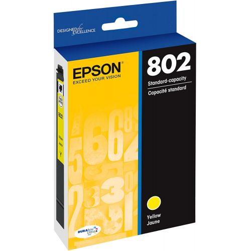 엡손 Epson T802 DURABrite Ultra -Ink Standard Capacity Yellow -Cartridge (T802420-S) for select Epson WorkForce Pro Printers