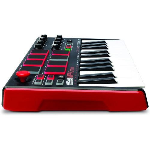  Akai Professional MPK Mini MKII  25 Key USB MIDI Keyboard Controller With 8 Drum Pads, 8 Assignable Q-Link Knobs and Pro Software Suite Included