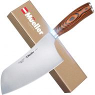 Mueller Austria Mueller 7-inch Cleaver Knife, Vegetable Meat Chinese Chef’s Knife, German Stainless Steel with Ergonomic Pakkawood Handle, for Home Kitchen and Restaurant